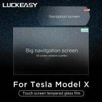 LUCKEASY Touch Screen Tempered Film For Tesla Model X Models Central Control Touch Screen Meter Display Tempered Screen Protect