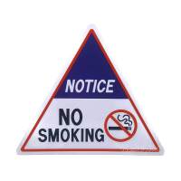 ป้ายสังกะสีสามเหลี่ยม Notice : No Smoking (ปั๊มนูน)