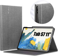 INFILAND Galaxy Tab S8/ Tab S7 Case, Multiple Angle Stand Cover Compatible with Samsung Galaxy Tab S8/ Tab S7 11-inch SM-X700/ X706/ T870/ T875/ T876 Tablet [Auto Wake/Sleep], Gray 02-Gray