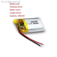 3.7v 280mah 801525 Polymer Lithium Ion Li-Ion Battery For ToyPower BankGpsMp3Mp4 Gaming Mouse GPS Headset Smart Watch [ Hot sell ] mzpa12