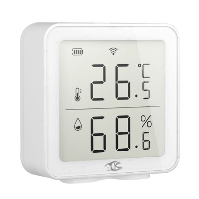 สำหรับ Smart WIFI อุณหภูมิและความชื้น Sensor เครื่องวัดอุณหภูมิความชื้นในร่มพร้อมจอแสดงผล LCD สำหรับ Home Pet Garage Humido