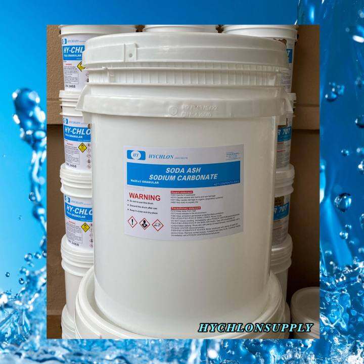 SODA ASH Swimming Pool pH UP (25KG) Soda Ash Dense/Sodium Carbonate