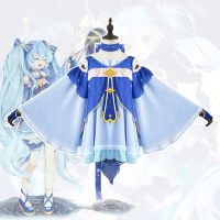 ▧♠ Snow Hatsune cos Hatsune Miku 2 Hatsune Miku Star and Snow Princess Anime Suit Cosplay Costume Female