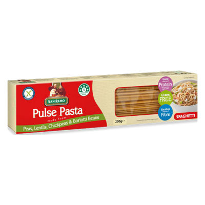 San Remo Pulse Pasta Spaghetti 250g ซานรีโม่พอลท์พาสต้า สปาเก็ตตี้ ขนาด 250 กรัม (8600)