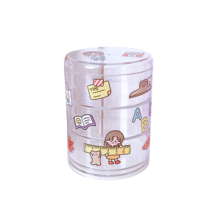 Layer Acrylic Rotating Jewelry Box Organizer Multifunctional Storage