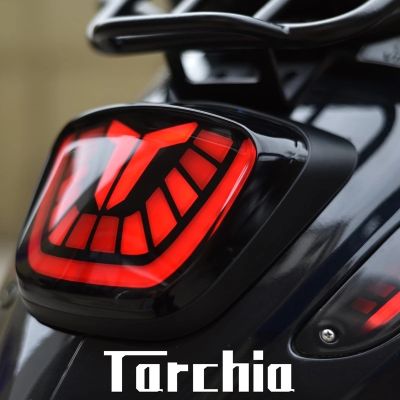 ₪ஐ Motorcycle accessories for Vespa Spring 150 Sprint 150 Water LED Tail Light Turn signal Brake Light Totem Blackened Refit