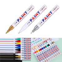 Car Wheel Tire Oily Painting Pen Universal Auto Rubber Tyre Permanent Marker Graffiti Waterproof Metal Scratch Paint Touch Up Pens