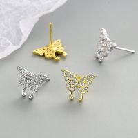 [COD] butterfly earrings simple ins luxury niche design retro temperament