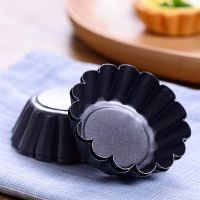 【hot】 12pcs Non-stick Tart Mold Carbon Pans Reusable Egg Tartlet Baking Cup