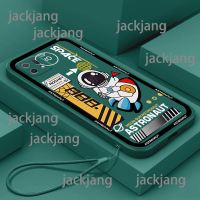 เคส OPPO A16K A16E เคสโทรศัพท์ดาวเคราะห์นักบินอวกาศขอบตรงซิลิโคน TPU เคสโทรศัพท์ส่งสายคล้องสีเดียวกัน