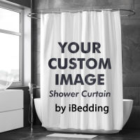 iBedding Custom Shower Curtain Bathroom Waterproof Curtains Customized Photo Polyester Bath Decor With Hooks POD Dropshipping