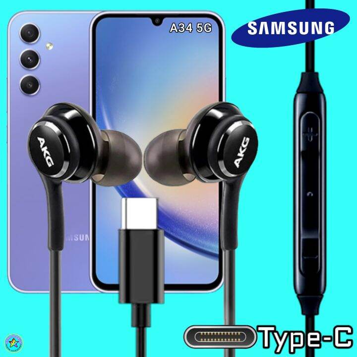 สมอลทอล์ค หูฟัง Samsung Galaxy A34 5G Type-C In-Ear ซัมซุง อินเอียร์  เบสหนัก เสียงดี เล่น-เลื่อน-หยุดเพลง-ปรับระดับเสียง | Lazada.Co.Th