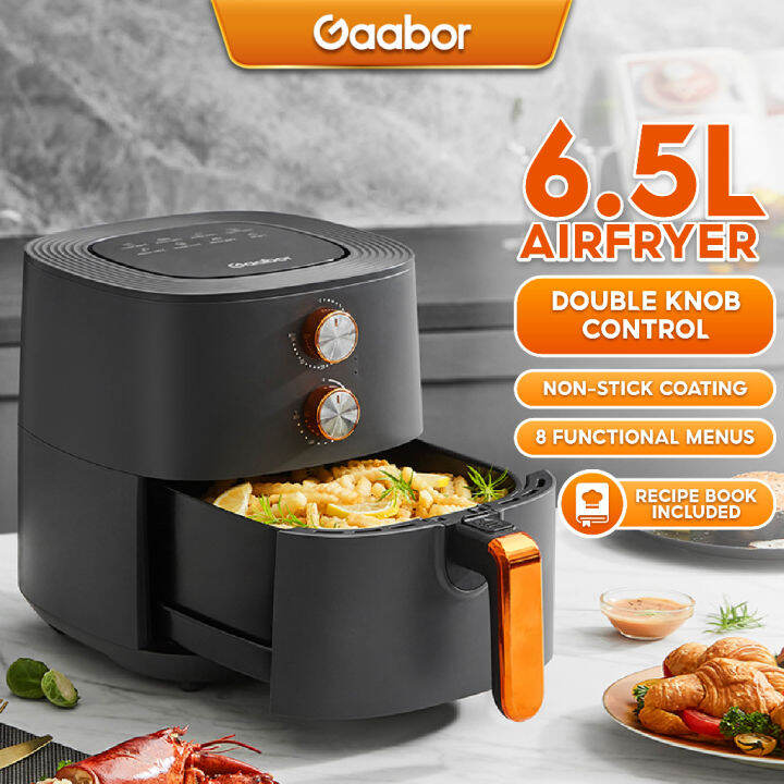 Gaabor Air Fryer, 6.5L Hot Oven Oilless Healthy Cooker, 8 Preset Menus ...