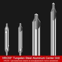 HRC55 °ทังสเตนเหล็กศูนย์เจาะ 60 องศาคาร์ไบด์เจาะจุด 0.4 0.5 1 2.0 2.5 มม. 6 มม. ดอกสว่านโลหะสองหัวอลูมิเนียม