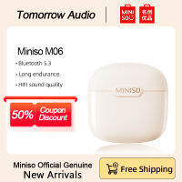 MINISO M06 TWS หูฟังบลูทูธ BT5.3คุณภาพสูงหูฟังสำหรับเล่นเกมกีฬาบลูทูธวิดีโอคอลล์ชุดหูฟังพร้อมไมโครโฟนรองรับอเนกประสงค์แอนดรอยด์โทรศัพท์มือถือ