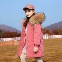 OLEKID 2023 Winter Down Jacket For Grils Waterproof Real Raccoon Fur Girls Outerwear Coat 5-14 Years Kids Teenage Parka Clothes