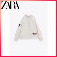 ร้อน, ร้อน★Zara ฤดูใบไม้ร่วงและฤดูหนาว ใหม่ เสื้อกันหนาว แขนยาว สไตล์ทีมโรงเรียน สําหรับผู้หญิง