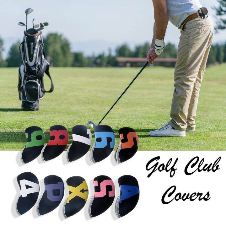 10pcs-golf-club-head-covers-numeric-letter-printing-golf-head-protect-cover-universal-cut-resistant-durable-outdoor-accessories