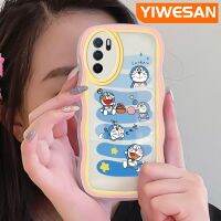 YIWESAN เคสสำหรับ OPPO A16 A16s A54s ลายการ์ตูนโดราเอมอนนำโชคเคสดีไซน์ใหม่กันกระแทกแบบใสนิ่มเคสมือถือโปร่งใสลายกล้องถ่ายรูปเรียบง่ายอ่อนโยนฝาครอบป้องกัน