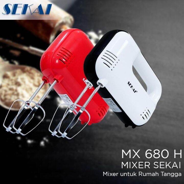 Sekai Hand Mixer Alat Pengaduk Adonan Portable Elektrik Mx 680