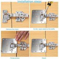 40Pcs Cabinet Hinge Repair Plate Kit Kitchen Cupboard Door Hinge Mounting Plate With Holes Flat Fixing Brace Brackets