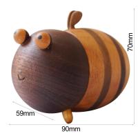 Simple Operation Wood Storing Bee Shape Household Toothpick Dispenser Box Toothpick Holder Home Supply