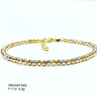 Princelyสร้อยข้อมือทองคำแท้18k รุ่นBeatDiamondCut011