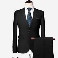 Mens Suits  Costum Solid Formal Work Business Tuxedo male 3 Piece Casual Terno wedding Party Terno suit slim fit Asian Size