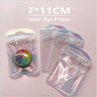 【CC】 100pcs Transparent Colorful Ziplock Jewelry Small Item