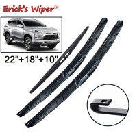 Wiper Front &amp; Rear Wiper Blades Set For Mitsubishi Pajero Montero Sport 15 - 22 Windshield Windscreen 22"+18"+10"