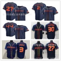 ✴✥☼ Astros jersey Astros baseball uniform 2 3 30 27 ALTUVE blue cardigan T-shirt embroidery short sleeves