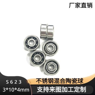 Straight for miniature stainless steel hybrid ceramic ball bearing S623 open 3 x 10 x 4 mm fishing gear bearing