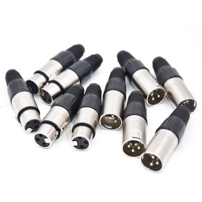 30Pcs 3 Pin XLR Solder Type Connector 15 Male + 15 Female Plug Cable Connector Microphone Audio Socket