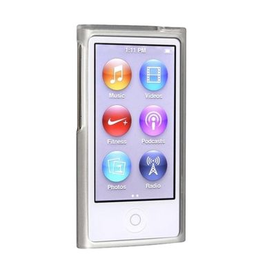 TPU Rubber Skin Case compatible with Apple iPod nano 7th Generation, Frost Clear White