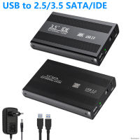 USB เพื่อ SATA IDE 2.53.5นิ้วอะแดปเตอร์ SSD ฮาร์ดไดรฟ์สิ่งที่ส่งมา USB 2.0 HDD กรณี HD ภายนอกโซลิดสเตฮาร์ดดิสก์กล่องอะแดปเตอร์