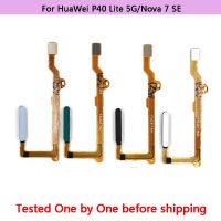 Original For Huawei P40 Lite 5G Home Button Touch ID Fingerprint Sensor Flex Menu Buttons Flex Cable