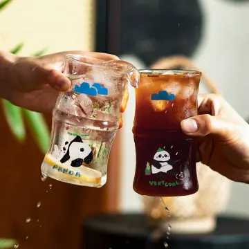 Cute Panda Creative Glass Drinking Cup