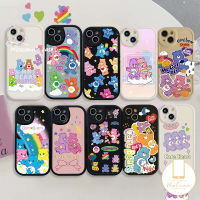 MissConnie เคสสำหรับ VIVO นุ่ม Y16 Y36 Y12s Y22 Y15 Y21 Y15s Y35 Y22s Y02 Y20s Y02A Y20i Y20 Y21s Y30 Y12 Y12i V25E Y91C Y33s Y51 Y11หมีดูแล Y91 Y15A น่ารักสีรุ้งที่คลุม