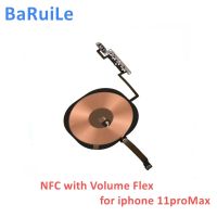 Baruile 2ชิ้นชิป Nfc เชื่อมพร้อมวอลลุ่มสายเคเบิ้ลยืดหยุ่นสำหรับ Iphone X Xr Xs 11 Pro Max สติกเกอร์แผงขดลวดชาร์จชาร์จไร้สาย