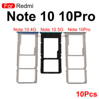 10Pcs ถาดซิมสำหรับ Xiaomi Redmi หมายเหตุ 10 4G 5G 10Pro ซิมการ์ด SD เปลี่ยนชิ้นส่วน-WJJEE SHOP