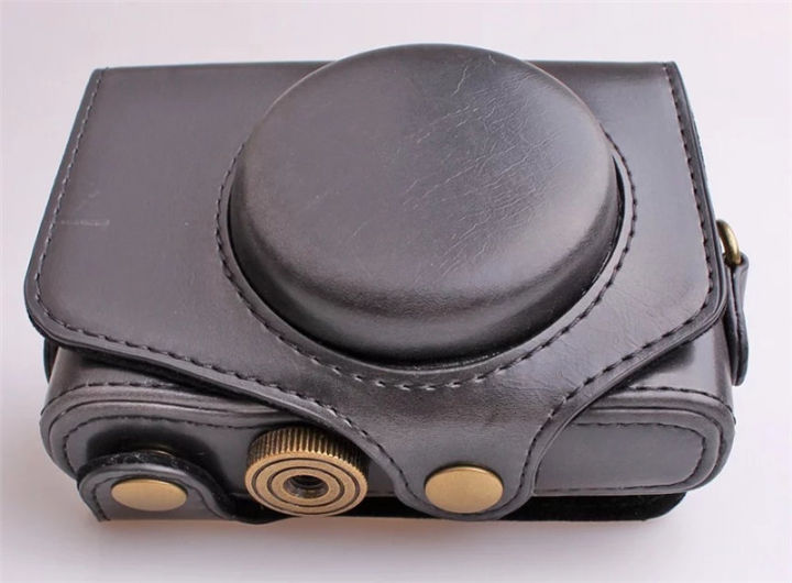 เคสหนัง-pu-มีกระเป๋ากล้องเต็มรูปแบบสำหรับ-canon-powershot-sx740-sx720-sx730แบบมี-tali-bahu