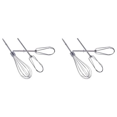 2X W10490648 & KHMPW Beaters for KitchenAid Hand Mixer Attachments Accessories, Whisk Turbo Beaters,Cream,Making Mousse