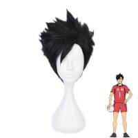 【Lao Zhang Fashion Cosplay】 Haikyuu!! Tetsurou Kuroo Tetsurou สั้นสีดำทนความร้อนสังเคราะห์ผม Pelucas อะนิเมะเครื่องแต่งกายคอสเพลย์วิกผมวิกผมหมวก