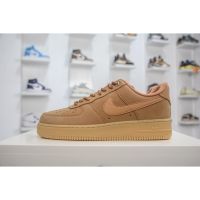 HOT 【 Original straight NK* A F 1 Low Flax Casual All Match Fashion Sports Sneakers Comfortable Skateboard Sho Wheat {Free Shipping}