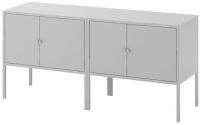 LIXHULT Cabinet combination, grey 120x35x57 cm (ลิกซ์ฮุลท์ ชุดตู้, เทา 120x35x57 ซม.)