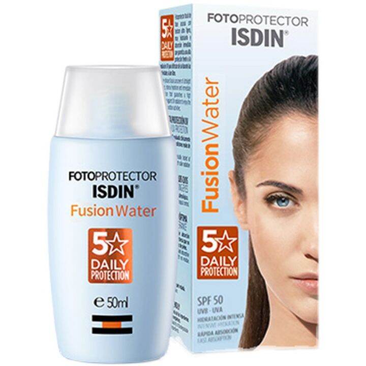 ISDIN Fusion Water SPF 50 50ml Ultralight daily sunscreen for outdoor