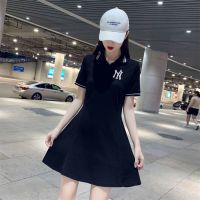 ♝❖☊ Korean Style Polo Collar Dress 2022 New Hot Sale Tshirt Dress Loose Casual Aline Skirt Girlfriend Dress Plus Size Women Clothing