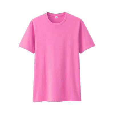 Tatchaya เสื้อยืด คอตตอน สีพื้น คอกลม แขนสั้น Pink (สีชมพู) Cotton 100%