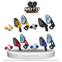 99MOTO กระจกปลายแฮนด์CRG-เกรดAAA(หลังเคฟล่า) ใส่ได้ทุกรุ่น/1คู่ (เลนส์ฟ้าตัดแสง)