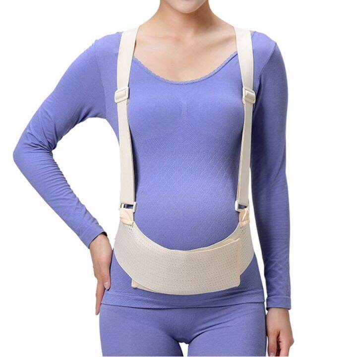 Maternity Support Belt with Shoulder Straps Adjustable Pregnant Belly